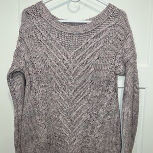 American Eagle Outfitters Cable Knit Sweater - Taupe